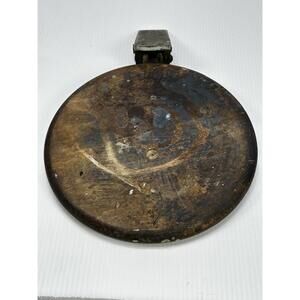 Vintage WALL MOUNTED FLIP DOWN STOOL Wood Seat H&M CHICAGO HDW FDRY CO No Spring